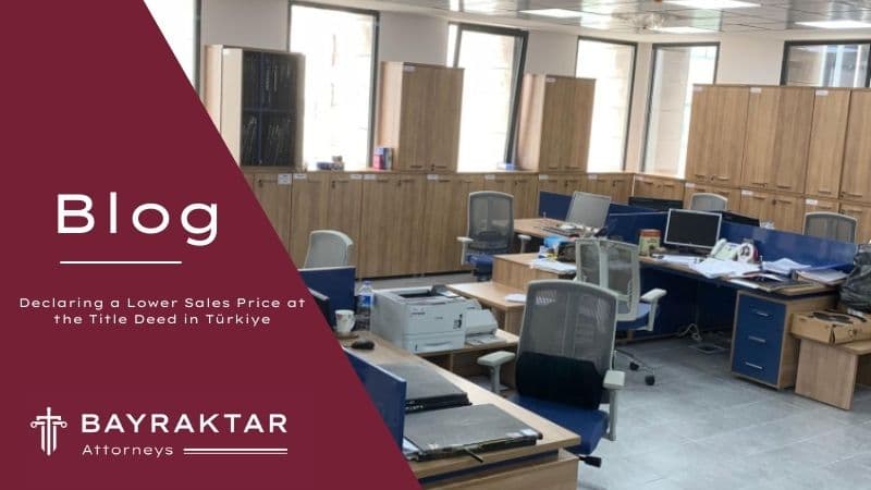 Interior of a Turkish Land Registry Office during a property transfer transaction
