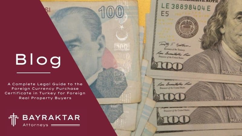 Illustration of a foreign real estate buyer obtaining a foreign currency purchase certificate in Türkiye.
