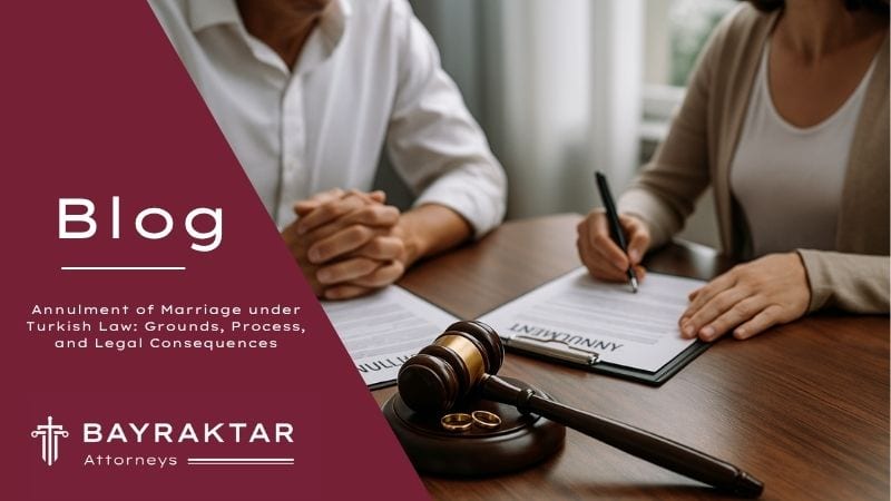 ["A man and a woman seated across from each other in a professional legal consultation setting, symbolizing a marriage annulment case in Türkiye."]